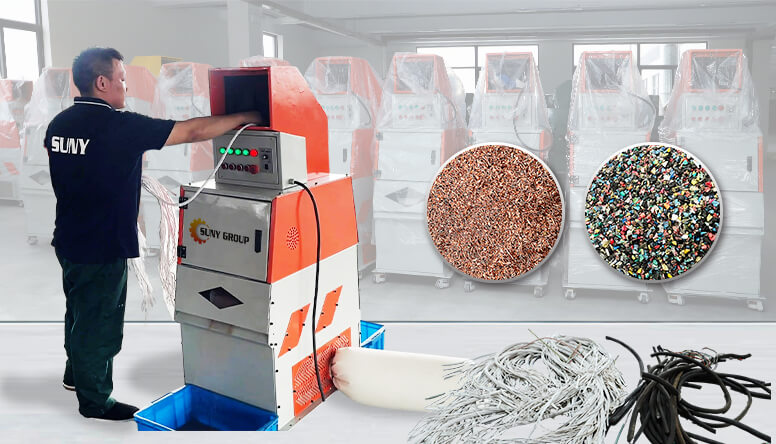Mini cable wire recycling machine