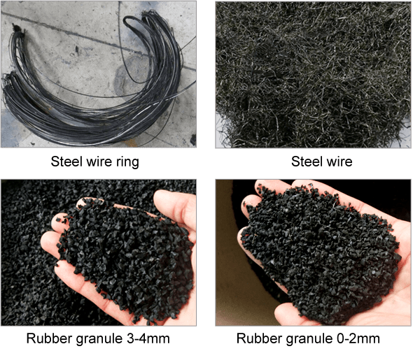 Final Products of Tire Recycling Plant