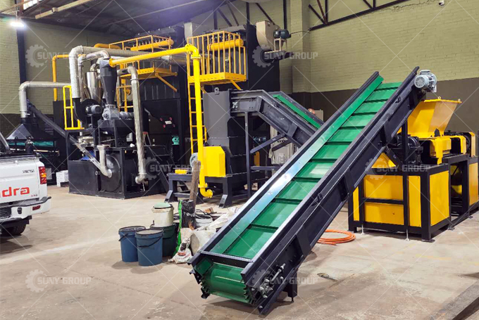 800Kg/H Circuit board recycling production line in South Africa