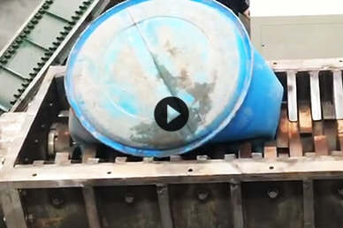 Waste Plastic Barrels Double Shaft Shredder