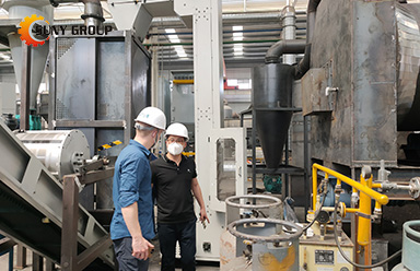 America customer visit for lithium battery recycling plant