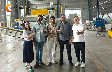 Indian Client Visits to Observe Paper-Plastic Recycling Equipment in Operation