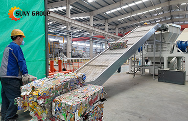 Strong shredding ability of two shaft shredder