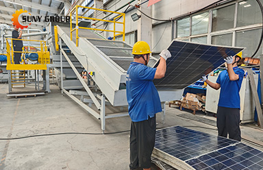 Main Working Process of Bifacial photovoltaic panel recycling equipment