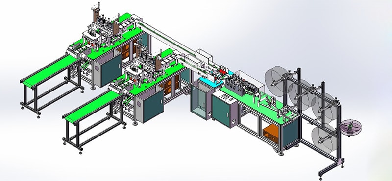 1+2 Face Mask Making Machine